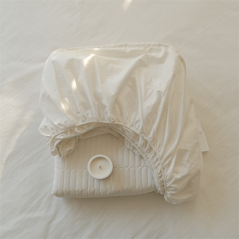 抗菌防螨四季通用纯棉加厚床笠 纯色绗缝床褥全面床垫保护套床包