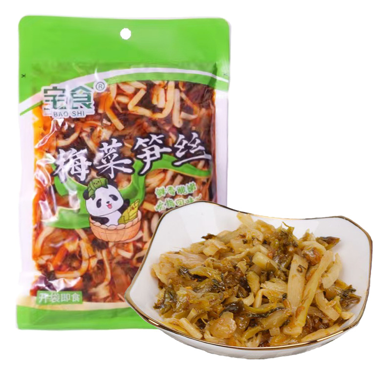 宝食梅菜笋丝320gx5袋整件开袋即食酱菜嫩笋咸菜开味下饭小菜-图0