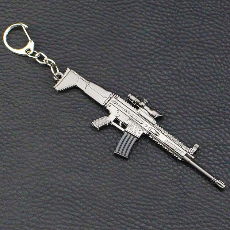 绝地求生钥匙扣金属狙击枪步枪模型钥匙扣绝地求生大逃杀周边武器今晚吃鸡游戏