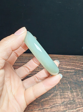 新中式和田青白玉雕花荷花51手镯