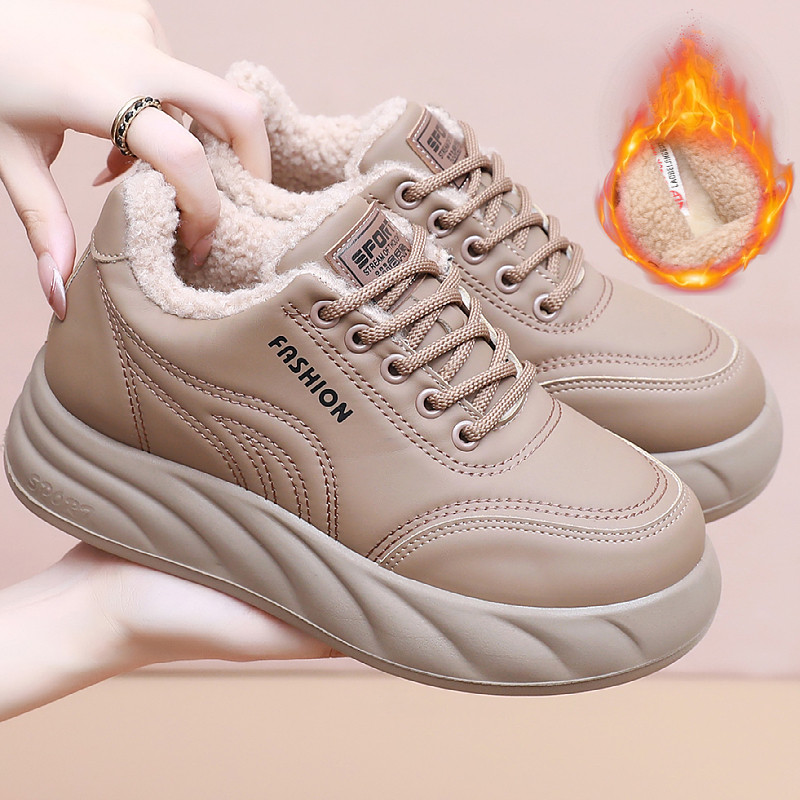 2025新款冬季妈妈棉鞋女加绒保暖棉靴厚底防滑舒适百搭休闲运动鞋,淘宝优惠券,粉丝福利购,淘宝优惠卷