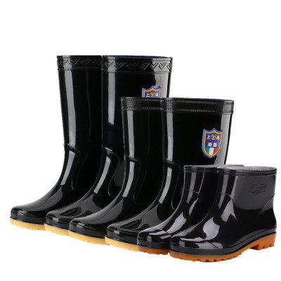 中筒雨鞋男短筒水鞋水靴女高筒雨靴低帮塑胶鞋防滑防水牛筋底套鞋