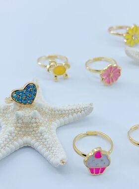 跨境儿童戒指环女孩幼儿园饰品