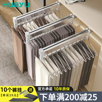 Drawing Woo Draw Pants Rack Telescopic Slide Rail Wardrobe Built-in Pants Cramp Multifunction Type Hanging Pants containing Divine Instrumental Track