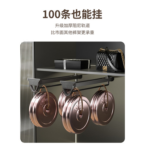 画宇浅衣柜挂衣杆伸缩竖纵向横杆衣橱抽拉式架窄柜内顶装衣通器 - 图3