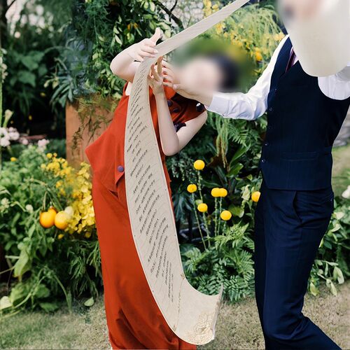 超长结婚誓约书定制婚礼誓言卡手写致辞誓言书订婚书条幅卷轴道具 - 图1