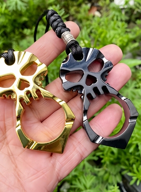 防狼钥匙扣骷髅指环指虎自卫随身
