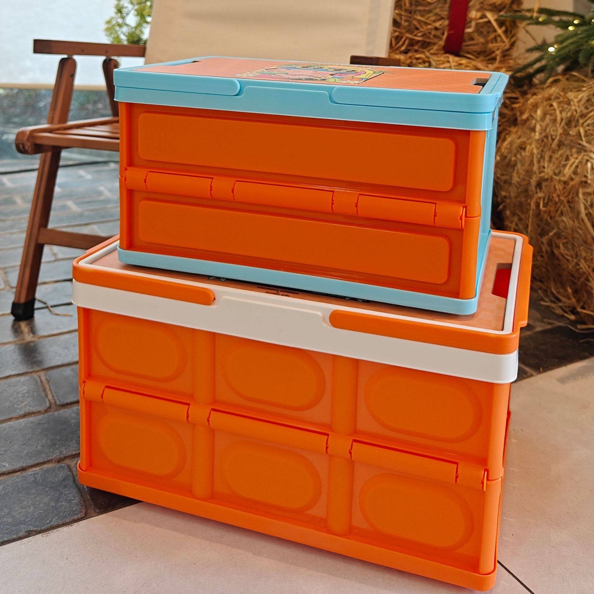 折叠收纳箱提篮露营箱礼品箱放飞女孩IP礼盒手提购物篮车载整理箱,淘宝优惠券,粉丝福利购,淘宝优惠卷