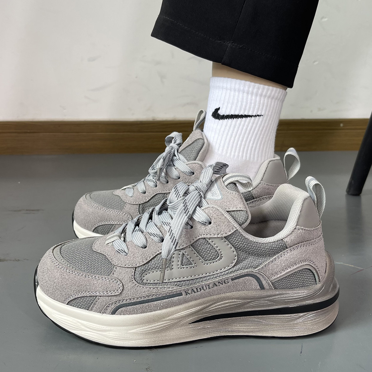 男鞋ins潮流情侣小众网面透气厚底老爹鞋拼色百搭复古运动休闲鞋,淘宝优惠券,粉丝福利购,淘宝优惠卷