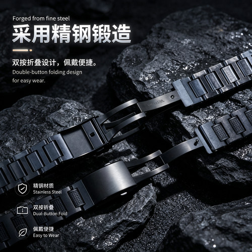 尊致登适配卡西欧PROTREK登山表PRG110/PRW1300Y改装塑钢手表带男 - 图1