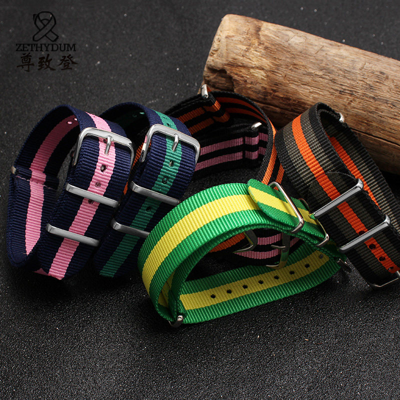 尼龙帆布欧米茄劳力士精工手表带 zethydum尊致登配件