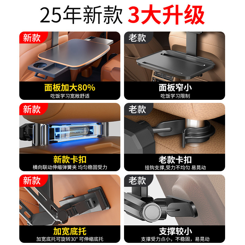 车载小桌板折叠汽车内餐桌儿童后排车用车上吃饭桌电脑支架桌子板,淘宝优惠券,粉丝福利购,淘宝优惠卷