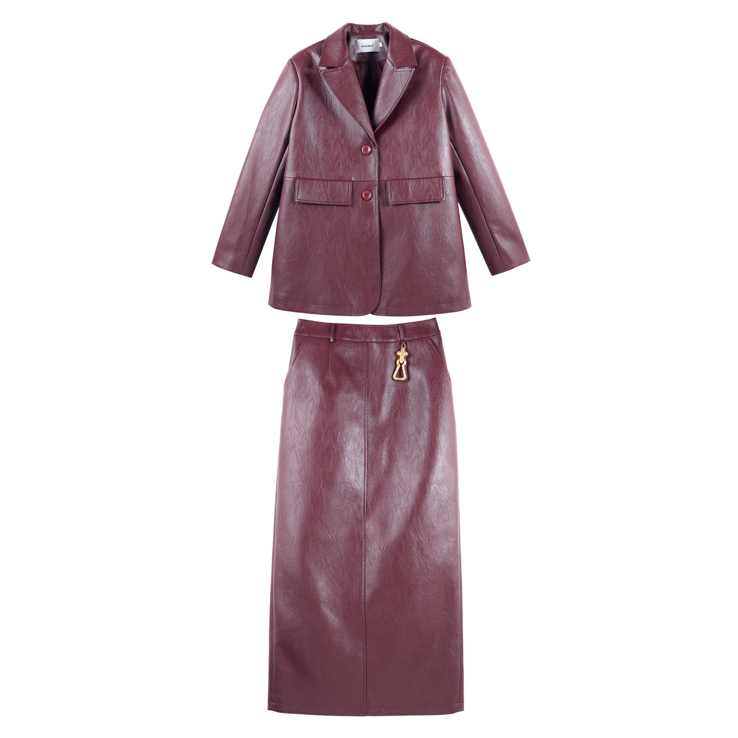 【金金宠粉】2025冬季新款皮革女西装半身裙时尚套装 HBZXP720062,淘宝优惠券,粉丝福利购,淘宝优惠卷