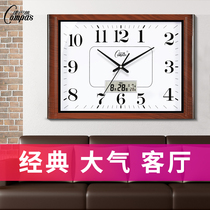 Conbus Living Room Hanging Clock Silent Bedroom Office Hang Watch Brief Calendar Clock Home Quartz Clock Perpetual Calendar