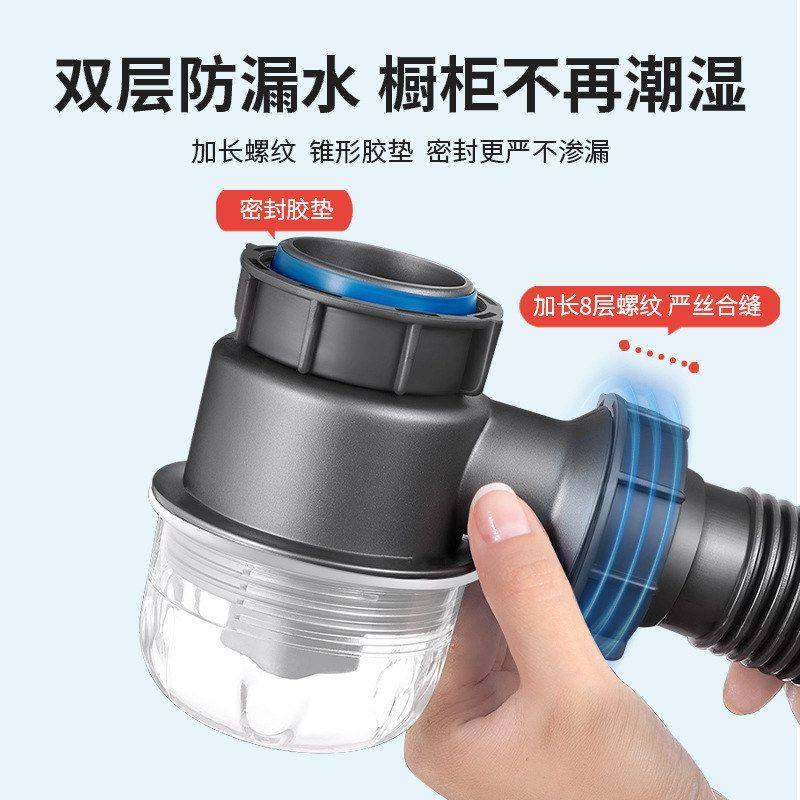 防臭不锈钢器下水排水管下水管洗菜漏斗水槽全套厨房盆提篮双槽件,淘宝优惠券,粉丝福利购,淘宝优惠卷