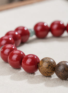 男女紫金砂沉香木手串