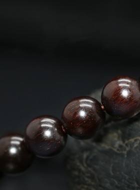 紫檀生肖本命佛烟紫色玉石手串