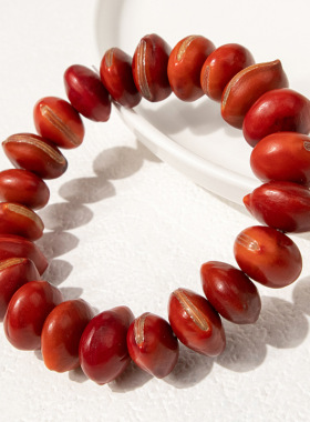 男女红木鱼果民族风手串