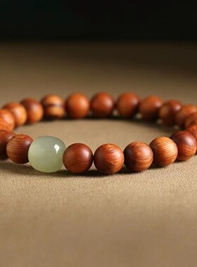 情侣崖柏民族风玉石手串