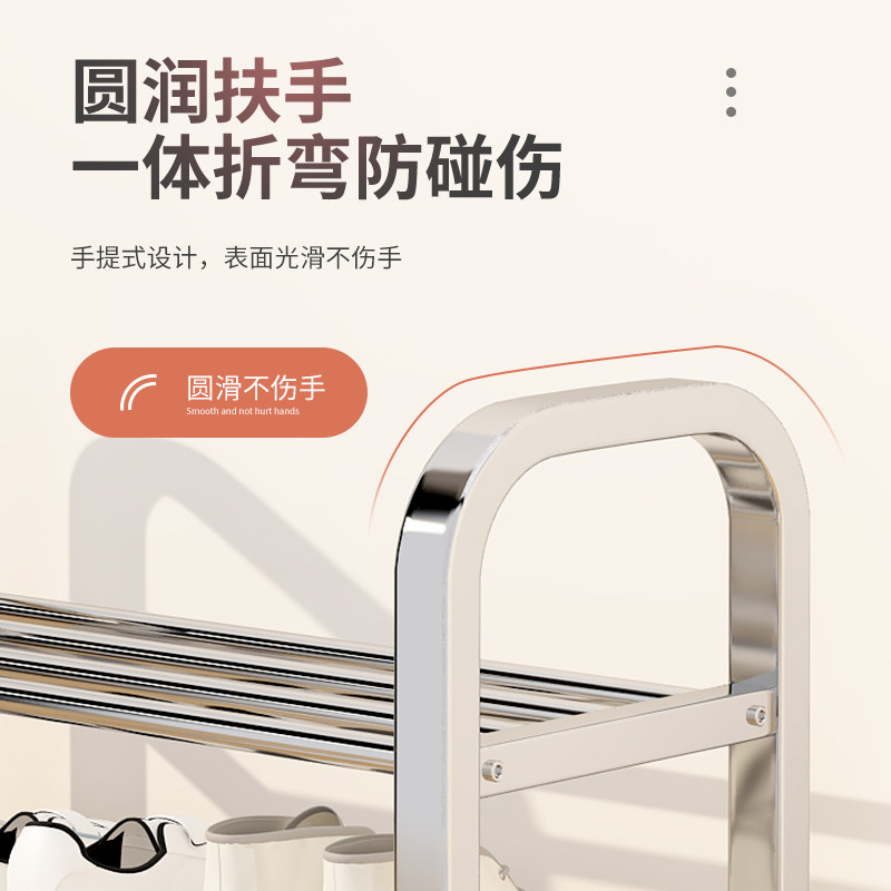 家用简易门口不锈钢鞋柜新款鞋架子 麦田影响力鞋架