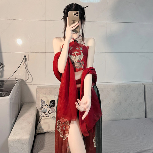 国潮古风敦煌飞天凤女cosplay女装制服性感汉服异域风情舞蹈演出 - 图0