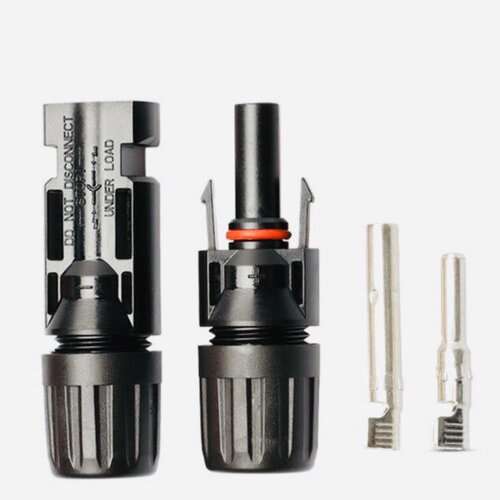 100套光伏连接器MC4插头 紫铜内芯光伏组件1000V/30A防水IP67插头 - 图1