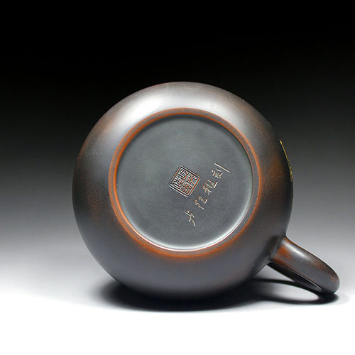 西施壶钦州茶壶坭兴陶茶壶卢纪祖大师雕刻茶具精品中式纯手工复古 - 图3