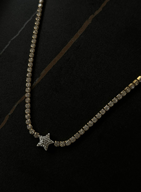 别的星 黄打屁复古百搭钛钢不掉色粗链金色系Y2K千禧韩风叠戴项链