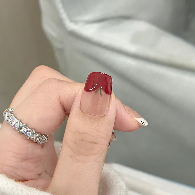 短款穿戴甲显白ins韩系少女心甜妹美甲贴片成品手工定制假指甲片,淘宝优惠券,粉丝福利购,淘宝优惠卷