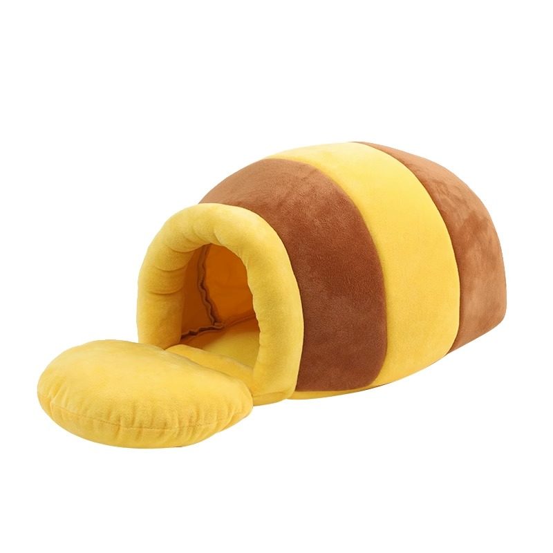 蜂蜜罐猫窝秋冬季保暖封闭式安全感狗窝宠物四季通用猫咪睡袋帐篷,淘宝优惠券,粉丝福利购,淘宝优惠卷