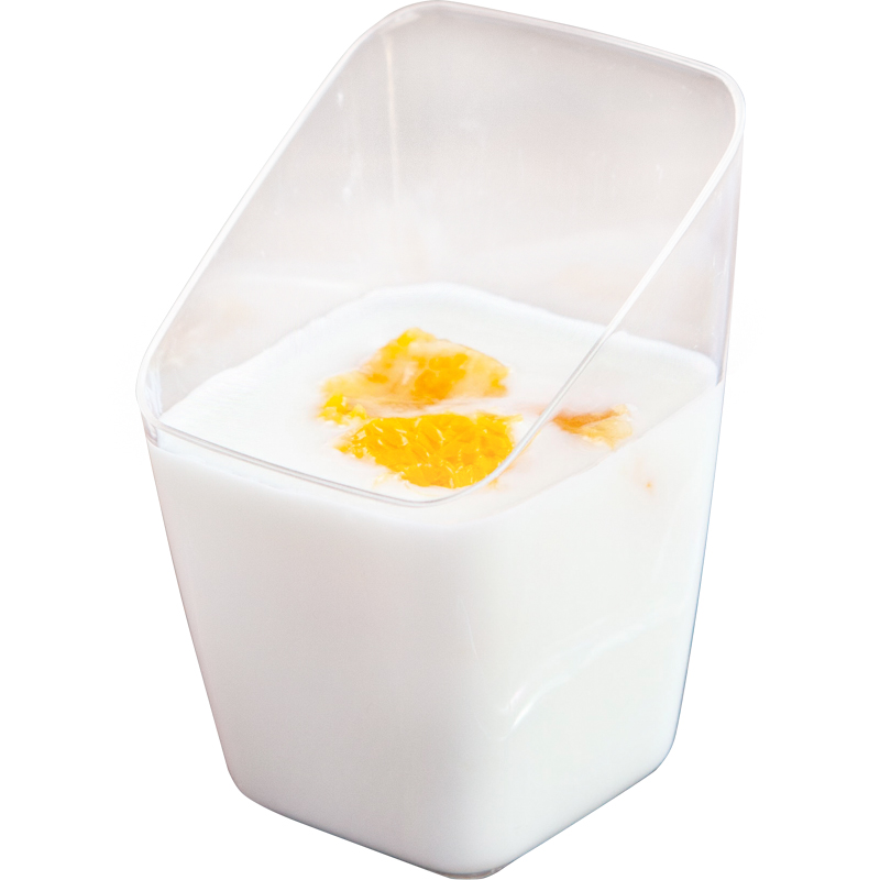 甜品杯慕斯布丁杯奶冻杯斜方透明迷你品尝塑料杯食品级一次性杯子 - 图3