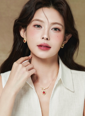 Songette「浆果」红刚玉纯银项链