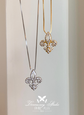 高定版法国莫桑钻14k金纯银项链