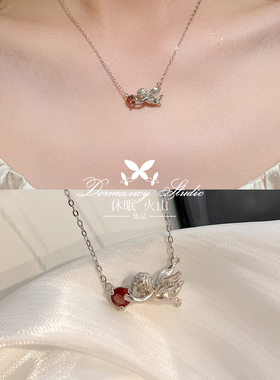 「爱神丘比特」紫水晶纯银项链