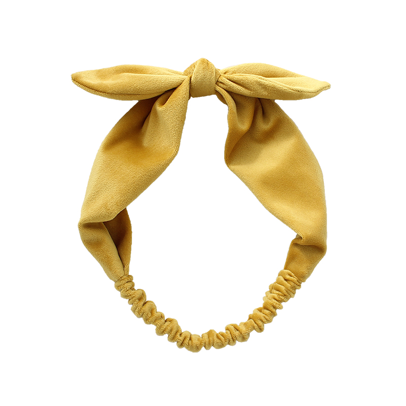 韩国Ins网红百搭简约外出天鹅绒蝴蝶结发带可爱甜美洗脸发箍头箍 - 图3
