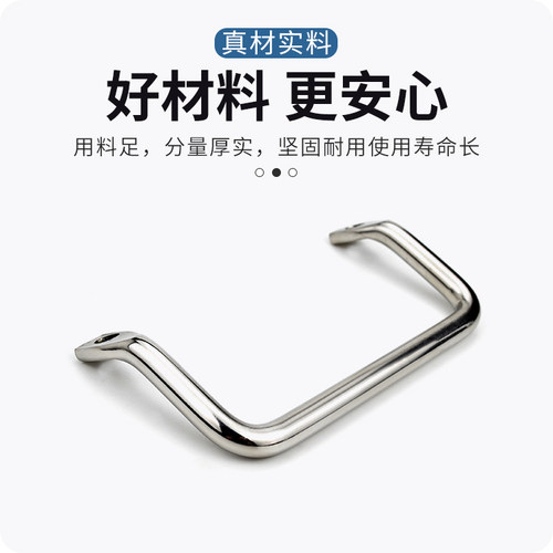 XAF01/06/07工业角型拉手 304不锈钢斜拉型把手U型侧装折弯门把手 - 图0