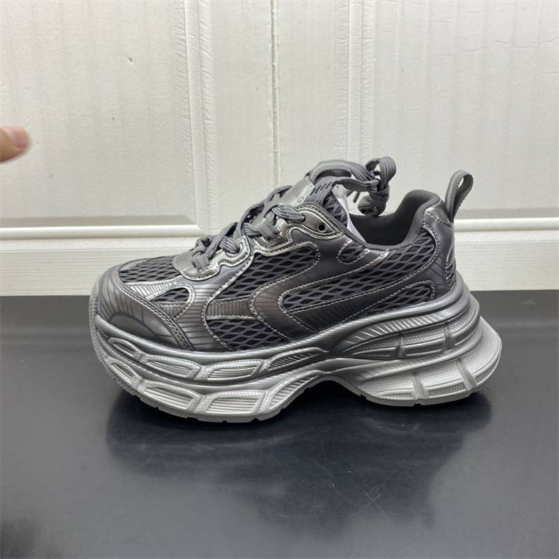 2025年秋季新款断码处理厚底老爹鞋女款小个子增高6厘米超轻透气 - 图2