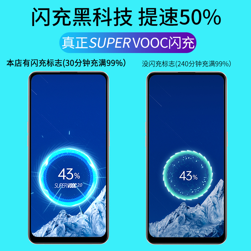 适用OPPOReno5充电线opporeno5pro数据线reno5手机数据线超级闪充线Reno5k线reno5pro十互姿原装正品 - 图1