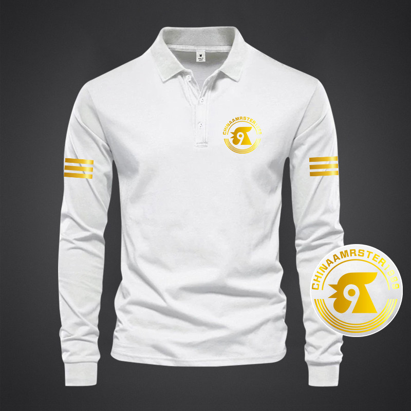 2025春秋季新款罗乐公鸡长袖POLO时尚商务翻领男百搭休闲T恤上衣,淘宝优惠券,粉丝福利购,淘宝优惠卷