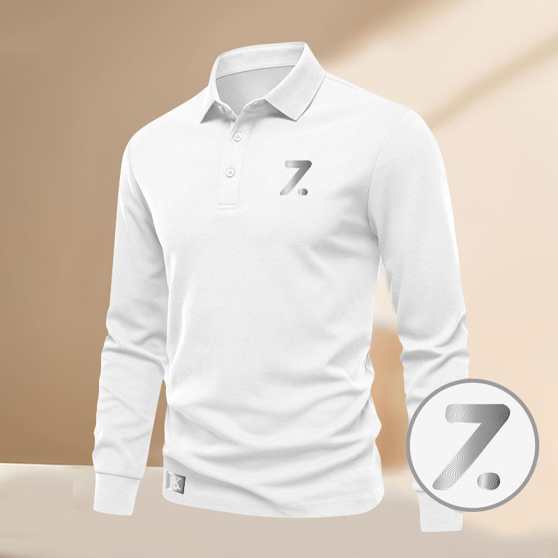 2025男士时尚轻奢休闲商务翻领新款长袖T恤秋冬POLO时尚印花上衣,淘宝优惠券,粉丝福利购,淘宝优惠卷