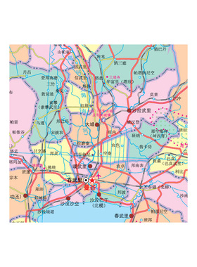 泰国地图中文版 大尺寸留学外贸旅游公司区域划分贴图装饰画芯