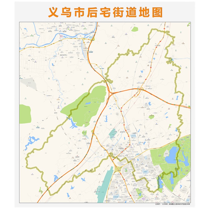 义乌市后宅街道地图 2022路线定制区县城市交通区域划分贴图 - 图3