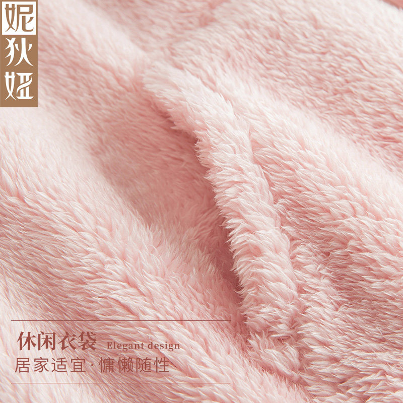 情侣冬珊瑚绒长袖卡通加厚连体睡衣 妮狄娅汕头睡衣/家居服套装
