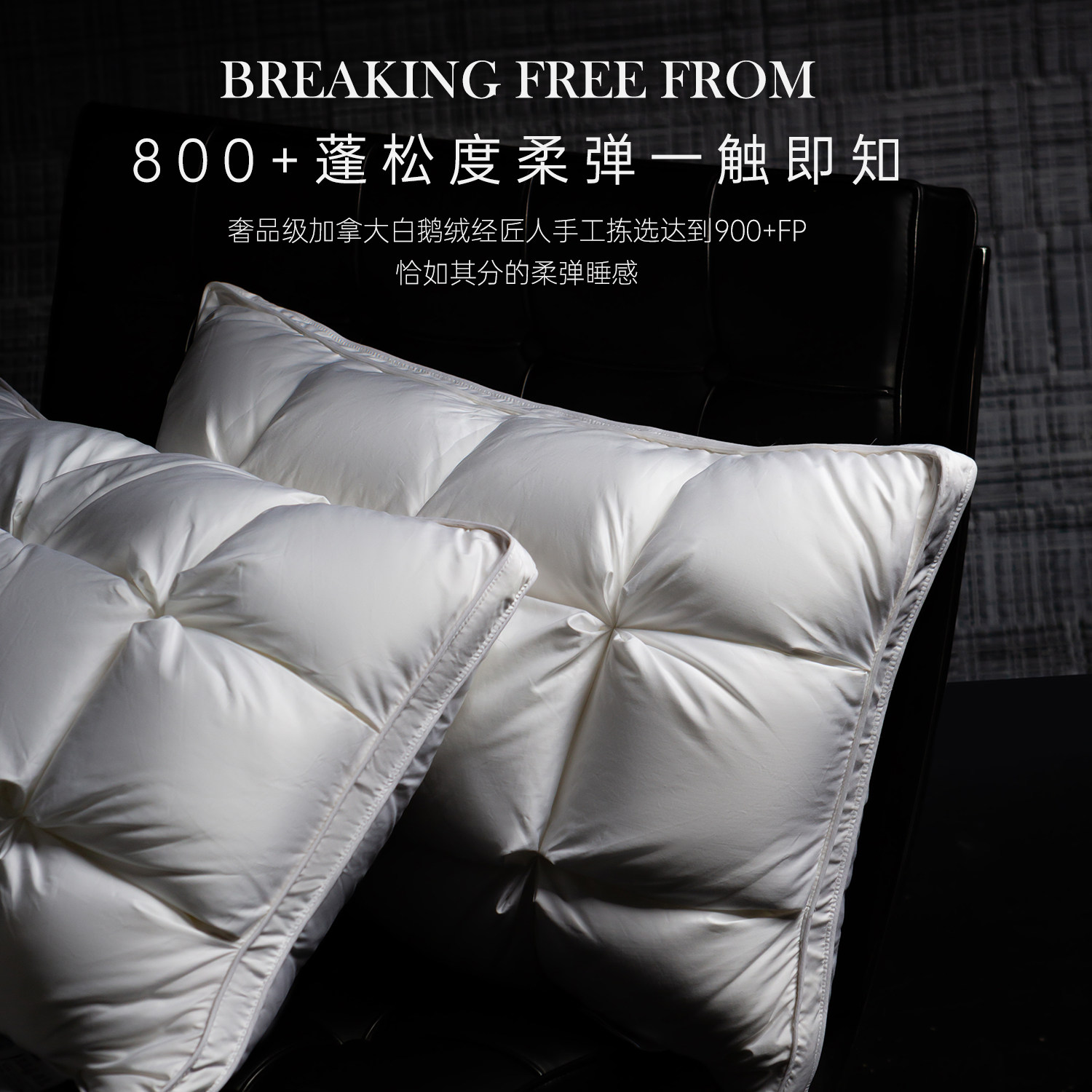 思辰高端95白鹅绒双人枕酒店成人护颈椎助睡眠枕芯羽绒枕头一对装,淘宝优惠券,粉丝福利购,淘宝优惠卷