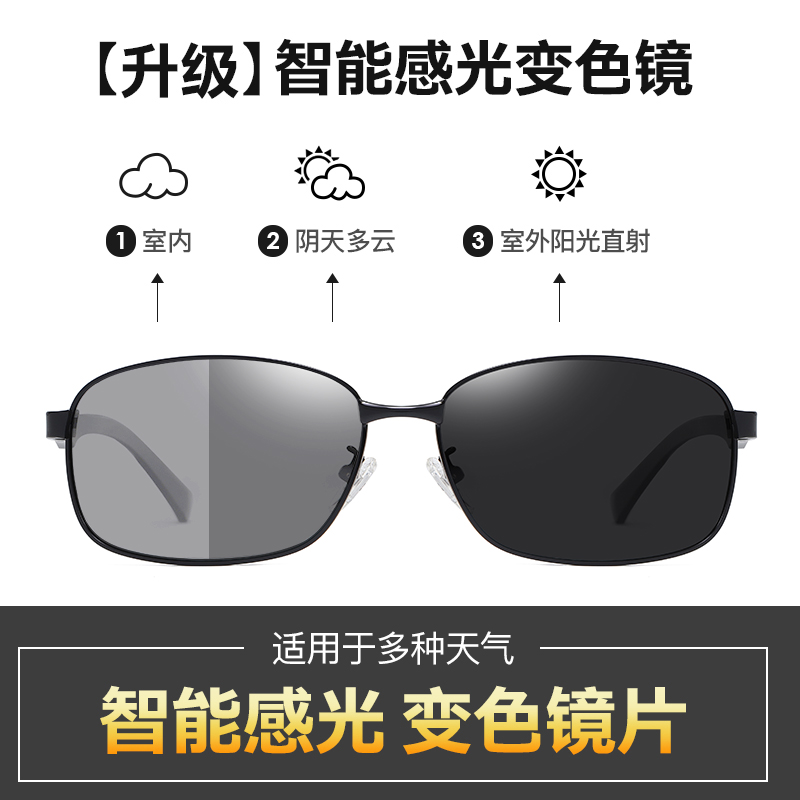 伯克维尼旗舰店偏光墨镜开车专用驾驶防紫外线太阳镜男潮眼镜新款方形司机镜0