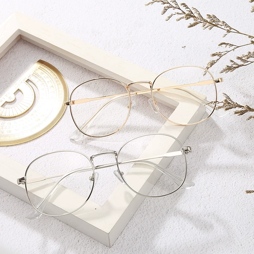 Слажелы для миопии мужская сеть красная версия корейская прилив может быть оборудован определенной степенью готовой плоской пластиной зеркальной рамки для глаз -каркаса женская ретро -рамка