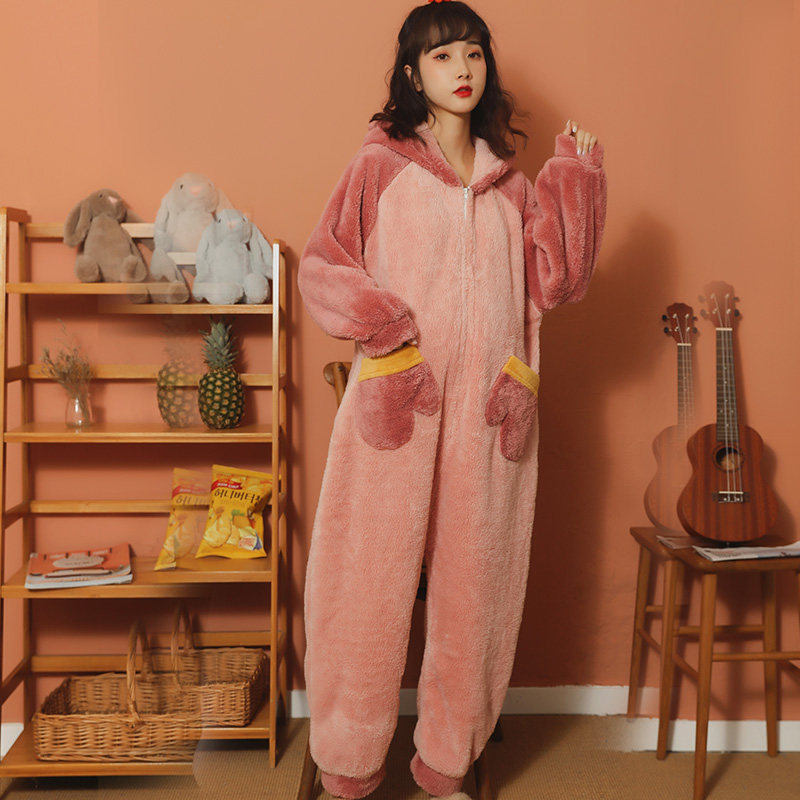 孕妇秋冬季月子服怀孕期可加绒睡衣 喜韵母婴家居服套装