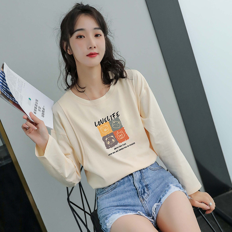 哺乳外出纯棉款春秋款长袖外穿t恤 喜韵母婴哺乳衣/月子服