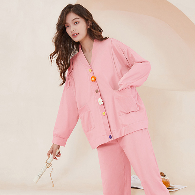 孕妇睡衣春秋季纯棉夏4月子服 喜韵母婴家居服套装