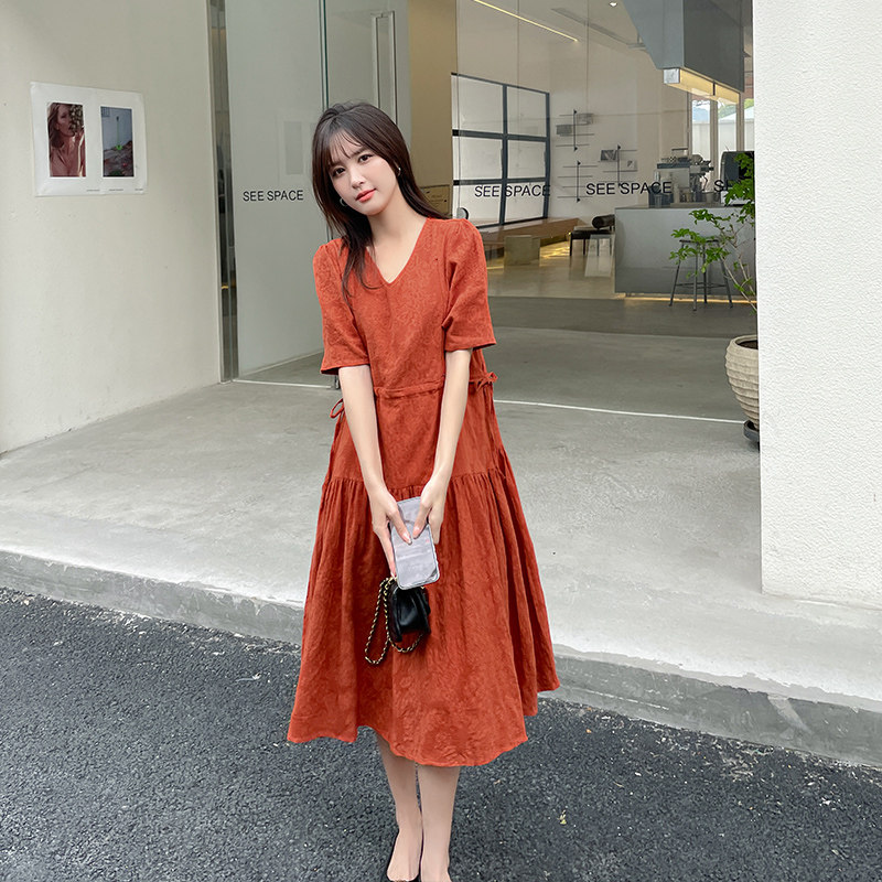 哺乳连衣裙夏季外出长款喂奶裙子 喜韵母婴哺乳衣/月子服